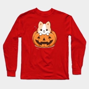 Puppy in a pumpkin Long Sleeve T-Shirt